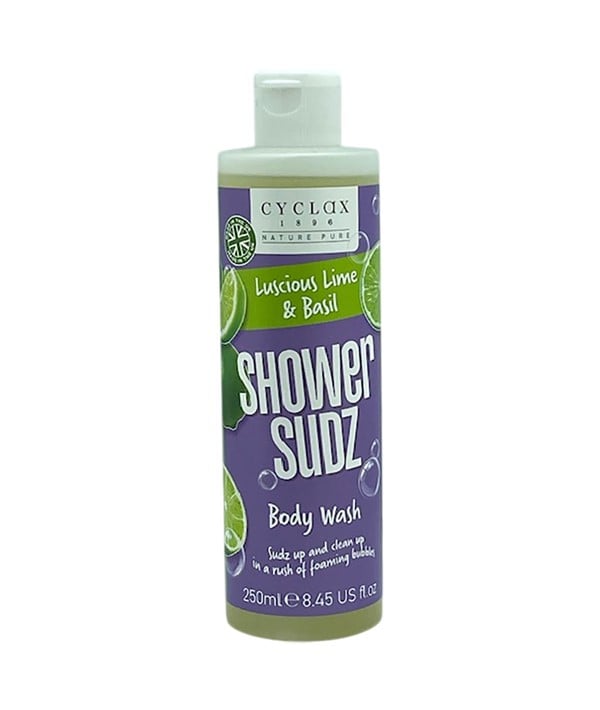 CYCLAX LUSCIOUS LIME AND BASIL SHOWER SUDZ CORPS WASH