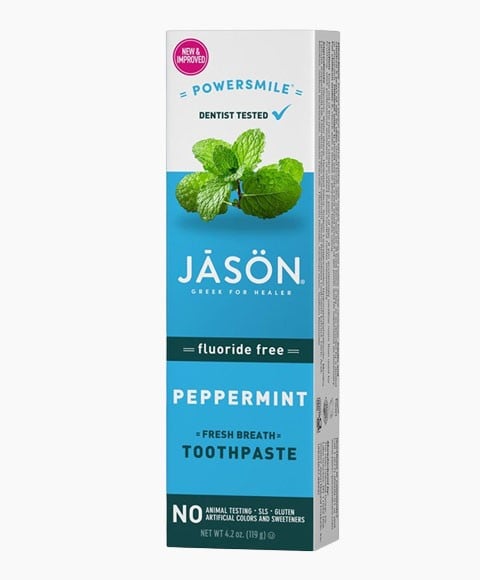 DENTIFRICE À LA MENTHE POIVRÉE SANS FLUOR JASON