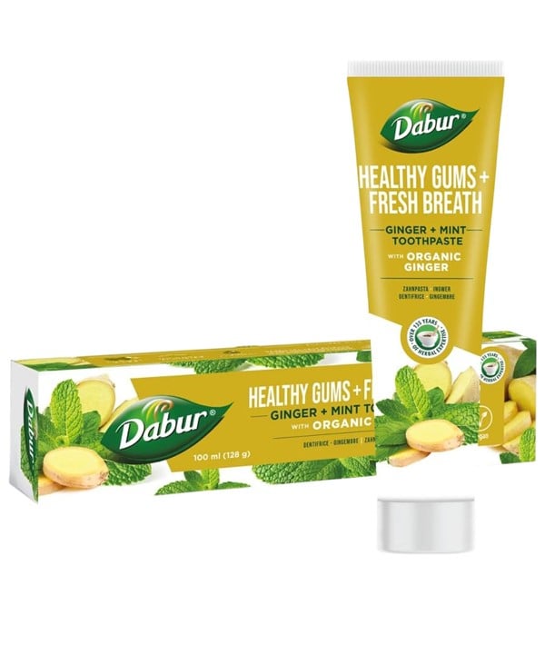 DENTIFRICE AU GINGEMBRE ET À LA MENTHE POUR DES GENCIVES SAINES