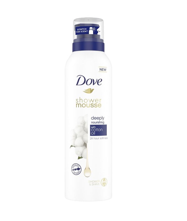 DOVE MOUSSE DE DOUCHE PROFONDEMENT NOURRISSANTE À L'HUILE DE COTON 