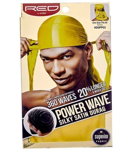 DURAG EN SATIN SOYEUX ROUGE PAR KISS POWER WAVE