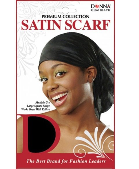 ÉCHARPE EN SATIN PREMIUM COLLECTION 11066 NOIR