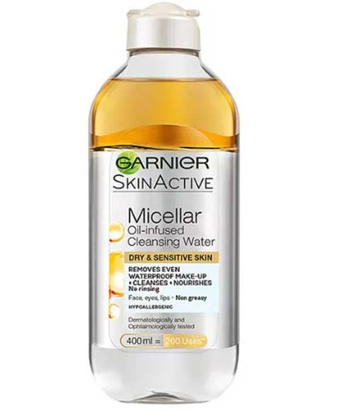 EAU NETTOYANTE INFUSÉE À L'HUILE MICELLAIRE SKINACTIVE