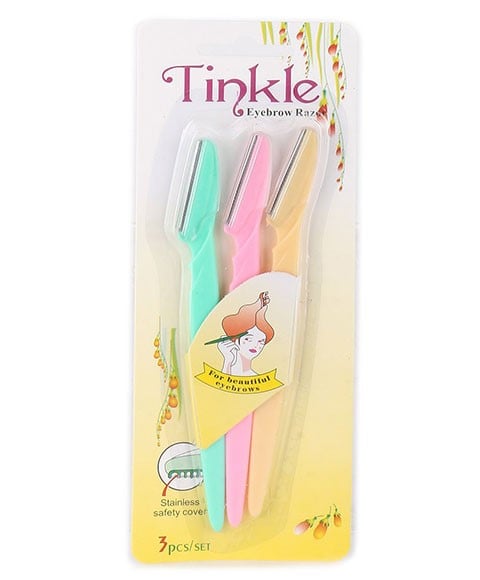 ENSEMBLE DE 3 RASOIRS À SOURCILS TINKLE 