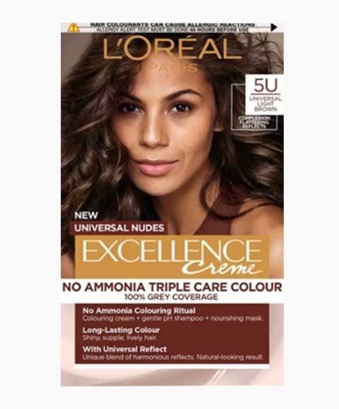 EXCELLENCE CREME SANS AMMONIAQUE TRIPLE SOIN COULEUR DE CHEVEUX 5U UNI