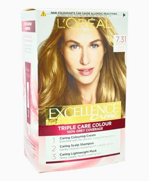 EXCELLENCE CREME TRIPLE CARE COULEUR 7.31 CARA FONCÉ NATUREL
