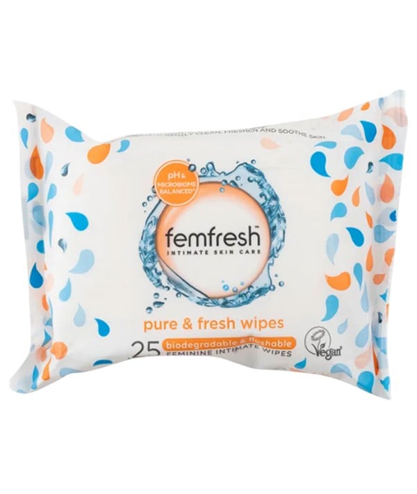 FEMFRESH SOIN INTIME PEAU LINGETTES PURES ET FRAÎCHES 