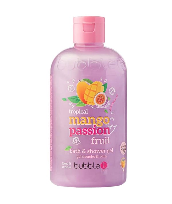 GEL BAIN ET DOUCHE AUX FRUITS DE LA PASSION À LA MANGUE TROPICALE 