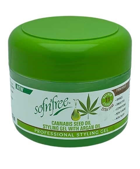 GEL COIFFANT À L'HUILE DE GRAINES DE CANNABIS SOF N FREE 