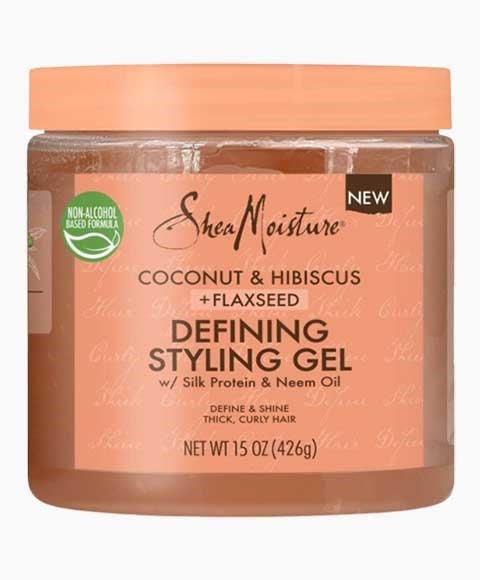 GEL COIFFANT DÉFINISSANT À LA NOIX DE COCO ET À L'HIBISCUS PLUS AUX GRAINES DE LIN 