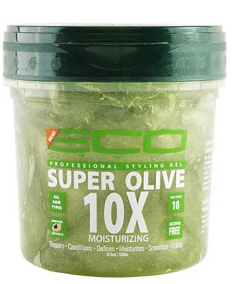 GEL COIFFANT HYDRATANT POUR CHEVEUX ECO SUPER OLIVE 10X