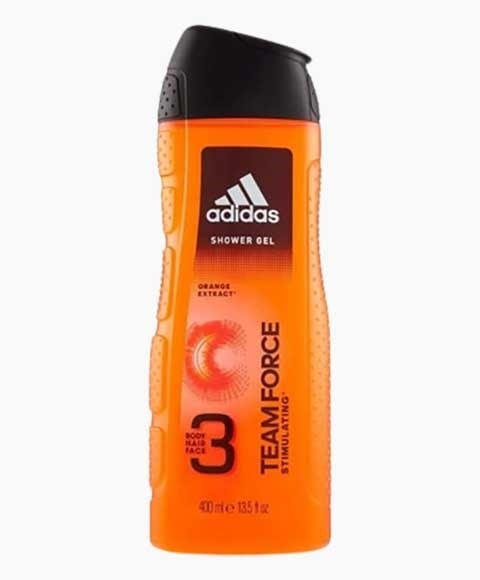 GEL DOUCHE ADIDAS TEAM FORCE 3IN1 À L'EXTRAIT D'ORANGE 