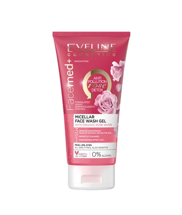 GEL LAVANT VISAGE MICELLAIRE FACEMED À L'EAU DE ROSE 
