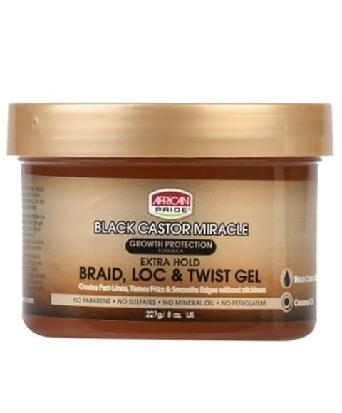 GEL LOC ET TWIST BLACK CASTOR MIRACLE BRAID 