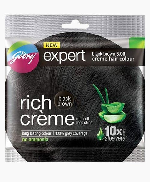 GODREJ EXPERT RICH CREME COULEUR DE CHEVEUX NOIR BRUN 