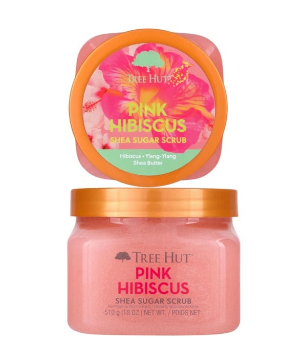 GOMMAGE AU SUCRE DE KARITÉ À L'HIBISCUS ROSE 
