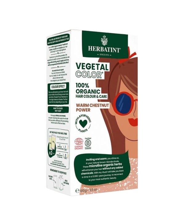 HERBATINT Coloration Végétale Bio Pouvoir Châtain Chaud 