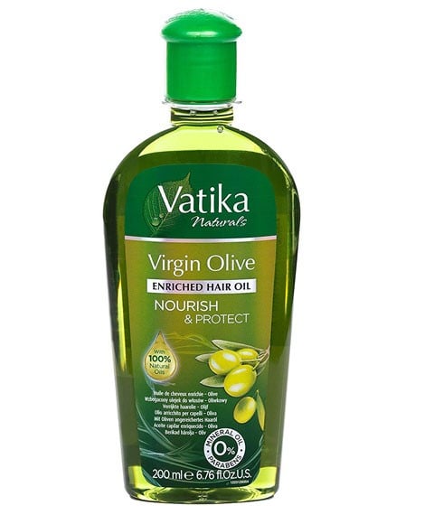HUILE CAPILLAIRE ENRICHIE À L'OLIVE VIERGE VATIKA NATURALS