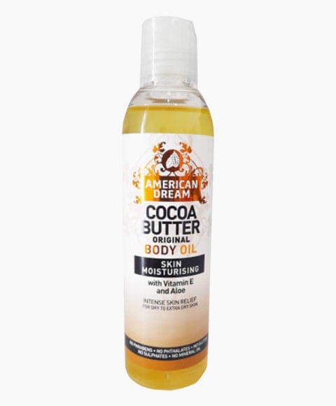 HUILE CORPORELLE HYDRATANTE ORIGINALE POUR LA PEAU AU BEURRE DE CACAO 