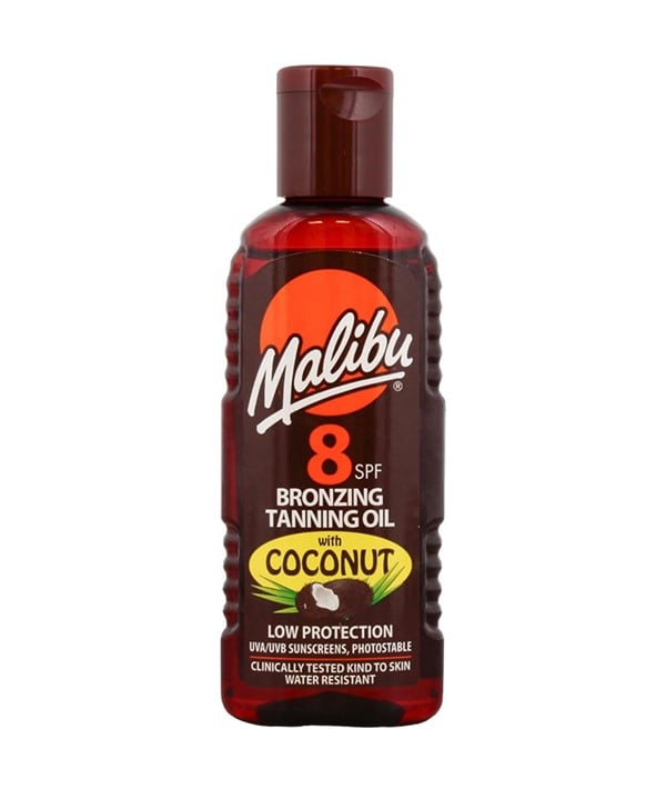 HUILE DE BRONZAGE BRONZANTE PARFUM DE NOIX DE COCO TROPICALE SPF8 