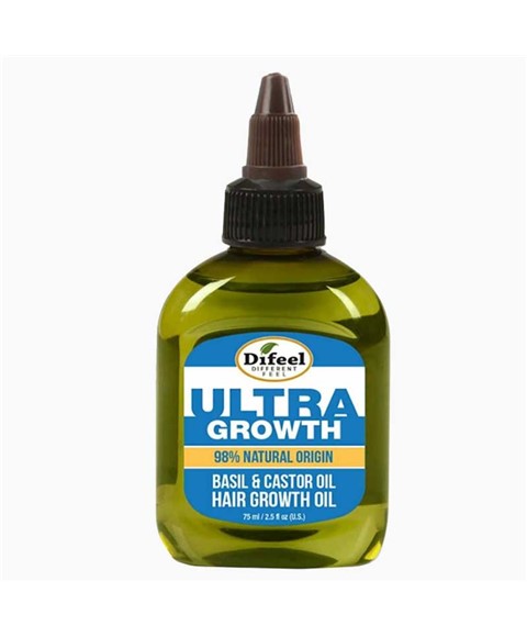 HUILE DE CROISSANCE DES CHEVEUX AU BASILIC ET AU RICIN ULTRA CROISSANCE DIFEEL 