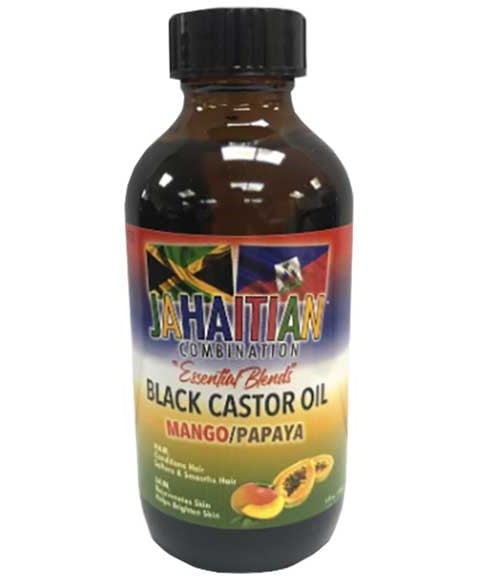 HUILE DE RICIN NOIRE COMBINÉE JAHAITIAN AVEC PAPAYE MANGUE