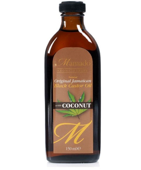HUILE DE RICIN NOIRE JAMAÏCAINE ORIGINALE NATURELLE AVEC NOIX DE COCO