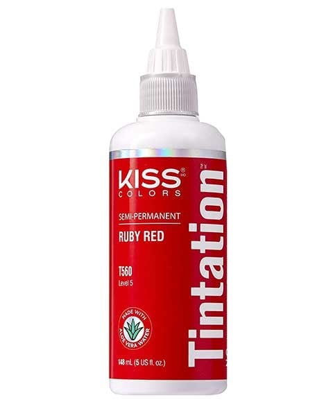 KISS COLOURS TINTATION SEMI PERMANENTE ROUGE RUBIS T560 
