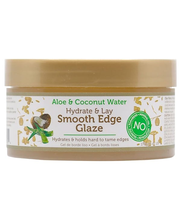 L'EAU DE COCO D'ALOE hydrate et pose un glaçage à bord lisse 