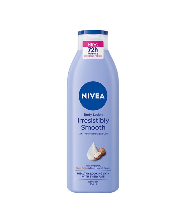 LAIT POUR LE CORPS IRRÉSISTIBLEMENT LISSE NIVEA POUR PEAU SÈCHE