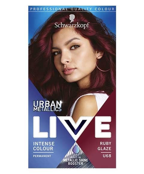 LIVE URBAN METALLICS COULEUR PERMANENTE INTENSE U68 RUBY GLA