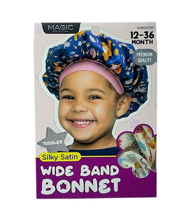 MAGIC COLLECTION BONNET À LARGE BANDE EN SATIN SOYEUX POUR TOUT-PETIT KHW0