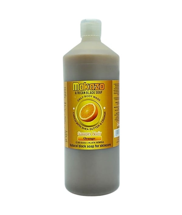 MAKAZO African Black Soap Orange Daily Body Wash 