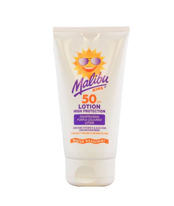 MALIBU KIDS LOTION RÉSISTANTE À L'EAU HAUTE PROTECTION SPF50 