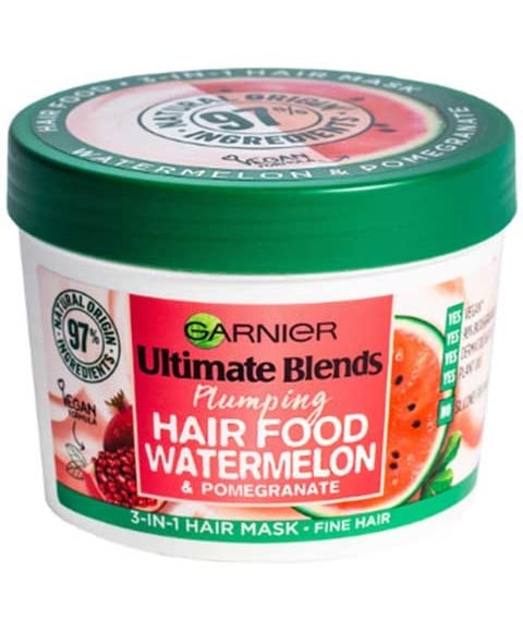 MASQUE 3EN1 ALIMENTATION CHEVEUX À LA Pastèque REPULPANTE ULTIMATE BLENDS 