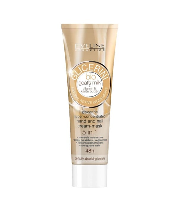 MASQUE CRÈME POUR ONGLES POUR LES MAINS À LA GLYCERINE 5 EN 1 AU LAIT DE CHÈVRE BIO