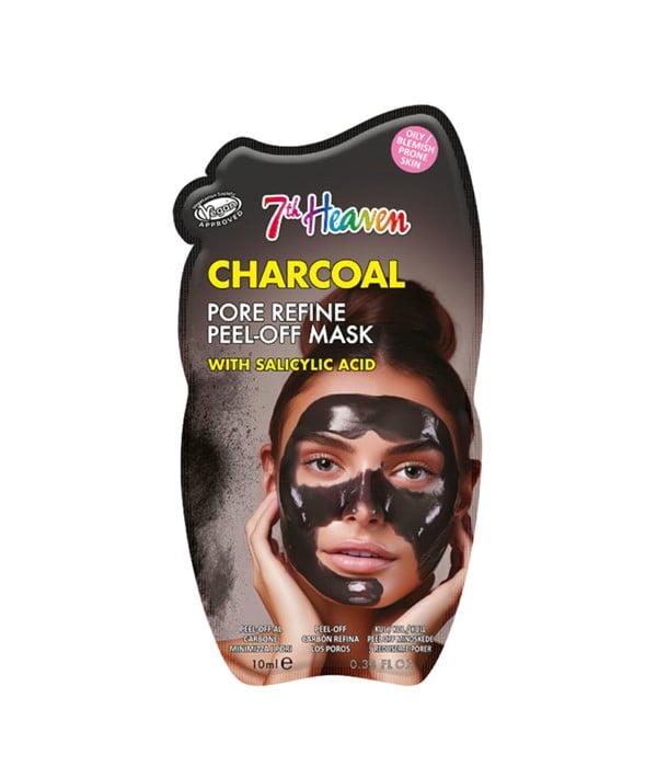 MASQUE PEEL OFF Affinant les pores au charbon de bois 7TH HEAVEN 