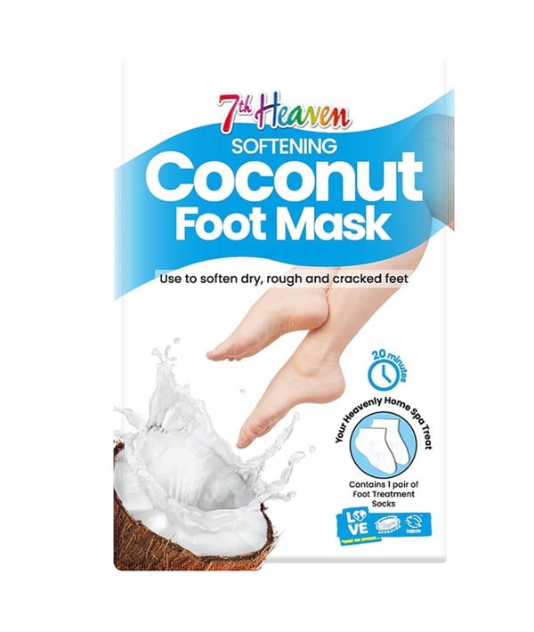 MASQUE POUR LES PIEDS Adoucissant à la noix de coco 7TH HEAVEN
