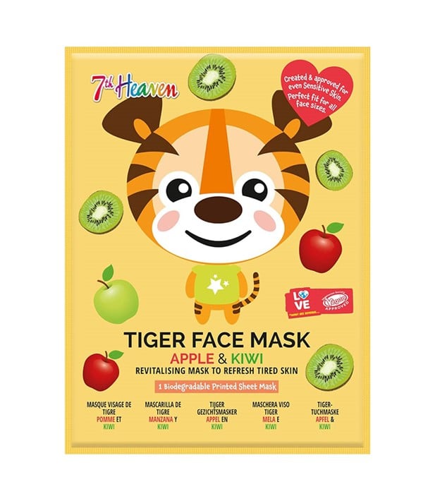 MASQUE VISAGE POMME ET TIGRE KIWI DU 7ÈME CIEL 
