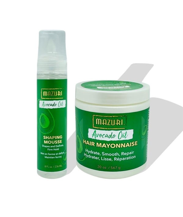 MAZURI HAIR MAYONNAISE AVOCAT OIL CHEVEUX HYDRATANTS BUNDL