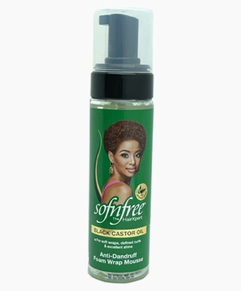 MOUSSE ENVELOPPANTE ANTI-pelliculaire à l'huile de ricin noire SOF N FREE