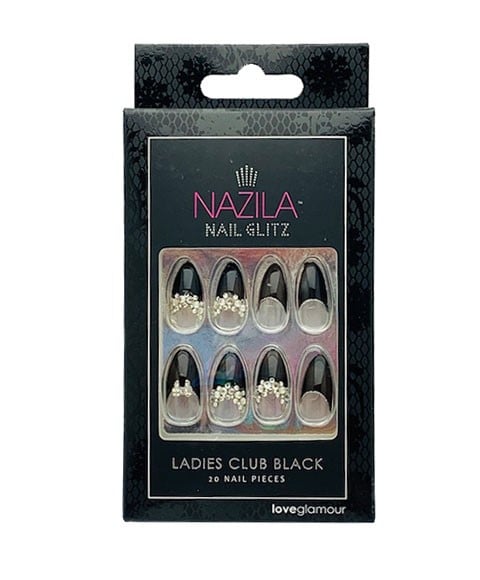 NAIL GLITZ LOVE GLAMOUR LADIES CLUB NOIR