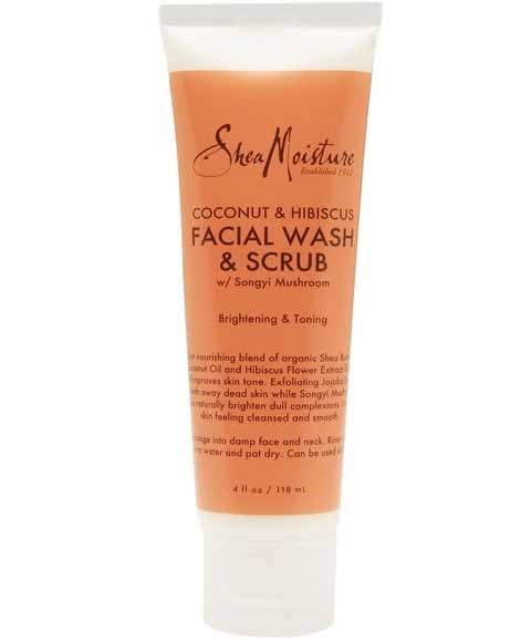 NETTOYANT ET gommage pour le visage à la noix de coco et à l'hibiscus 