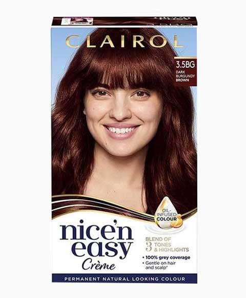 NICE N EASY CREME COULEUR PERMANENTE 3,5BG BOURGOGNE FONCÉ BRO