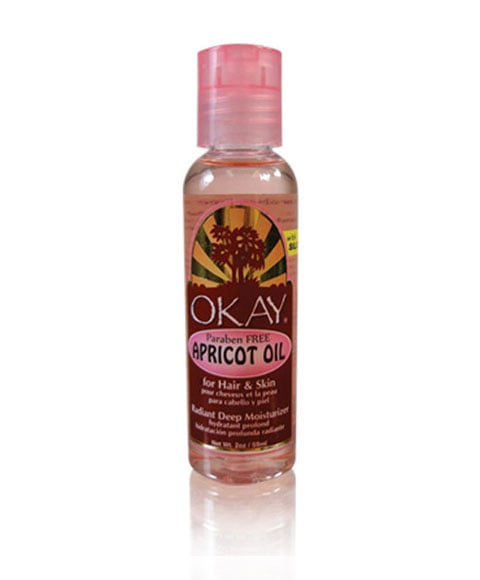 OKAY HUILE D'ABRICOT SANS PARABEN POUR LES CHEVEUX ET LA PEAU 