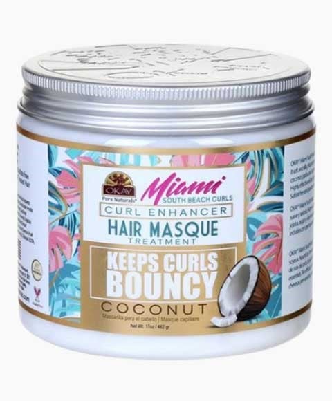 OKAY MIAMI KEEP CURLS BOUNCY MASQUE POUR CHEVEUX À LA NOIX DE COCO