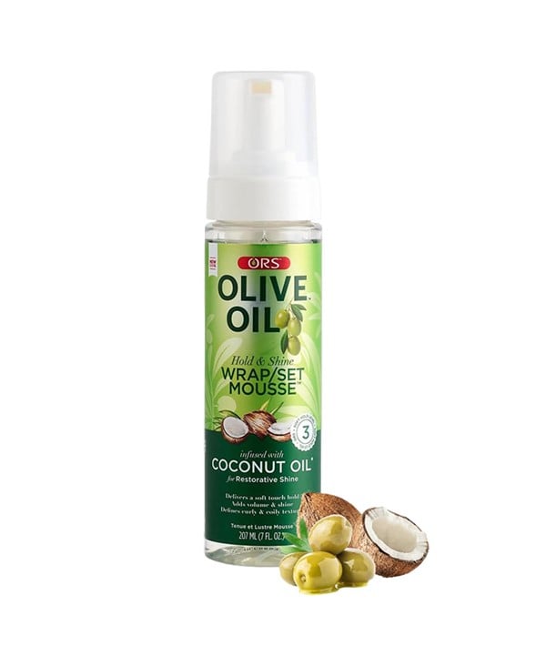 ORS OLIVE OIL HOLD AND SHINE WRAP SET MOUSSE