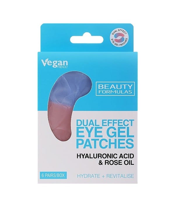 PATCHS DE GEL POUR LES YEUX À DOUBLE EFFET BEAUTY FORMULAS AVEC HYALURONI