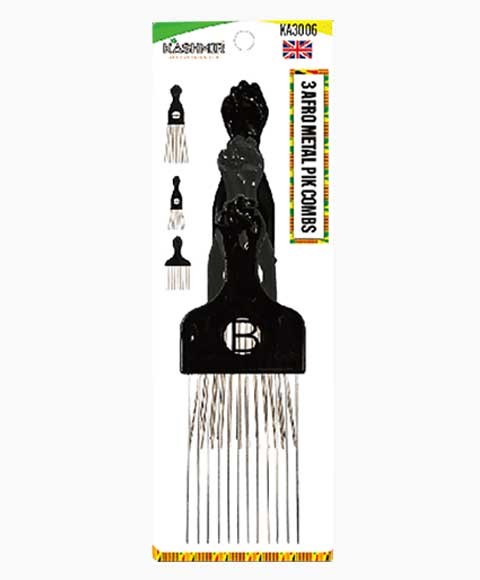 PEIGNES PIK EN MÉTAL AFRO BEAUTY AMBITION KA3006 