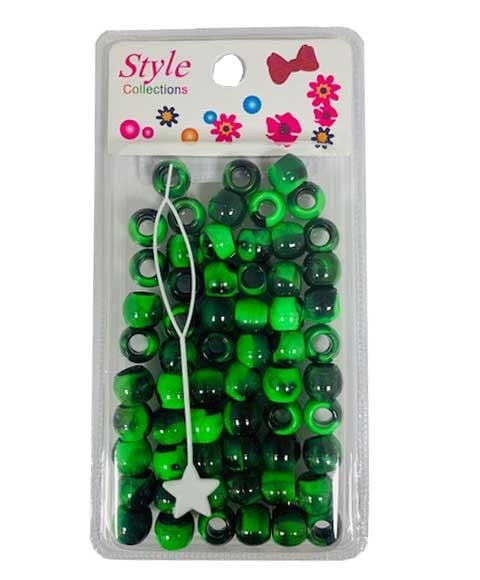 PERLES À MOTIF DE LA COLLECTION STYLE BD012 NOIR ET VERT